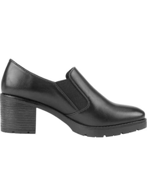 MOCASIN TACON ANCHO CON ELASTICO NEGRO VI LINE