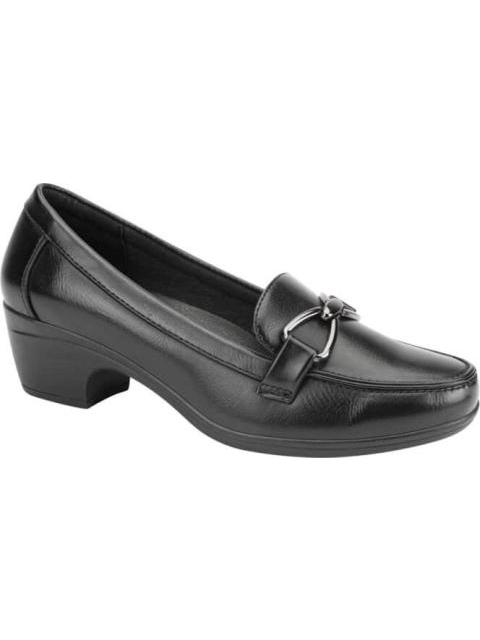 MOCASIN TACON BAJO HERRAJE NEGRO SHOSH CONFORT