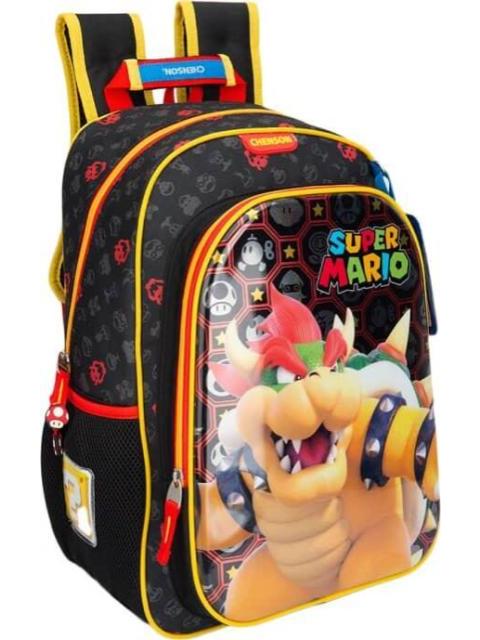 MOCHILA ESCOLAR BOWSER NEGRO MARIO BROS