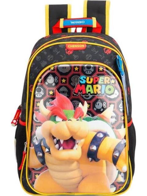 MOCHILA ESCOLAR BOWSER NEGRO MARIO BROS