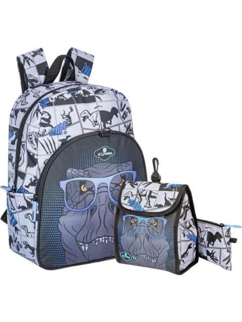 MOCHILA KIT ESCOLAR GRIS K-SWISS