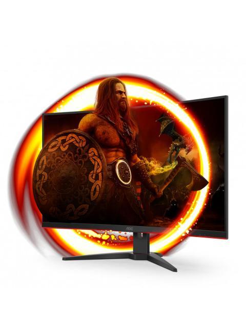 MONITOR GAMER CURVO AOC CQ32G2S LED 32 ULTRAWIDE FULL HD FREESYNC 165HZ HDMI NEGRO-ROJO
