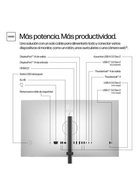 MONITOR HP THUNDERBOLT 4 LCD 27 3840X2160 4K ULTRA HD 60HZ HDMI-DISPLAYPORT NEGRO