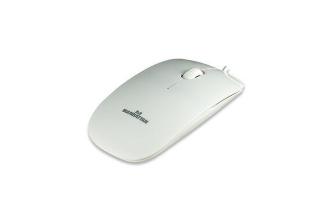 MINI MOUSE MANHATTAN OPTICO SILUETA ALAMBRICO 1000DPI USB BLANCO