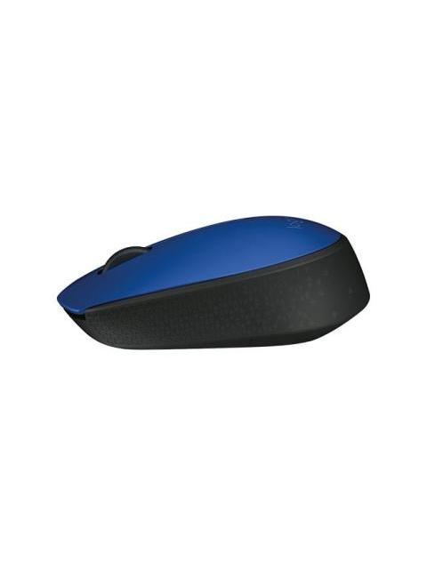 MOUSE ERGONOMICO LOGITECH OPTICO M170 INALAMBRICO USB 1000DPI NEGRO-AZUL