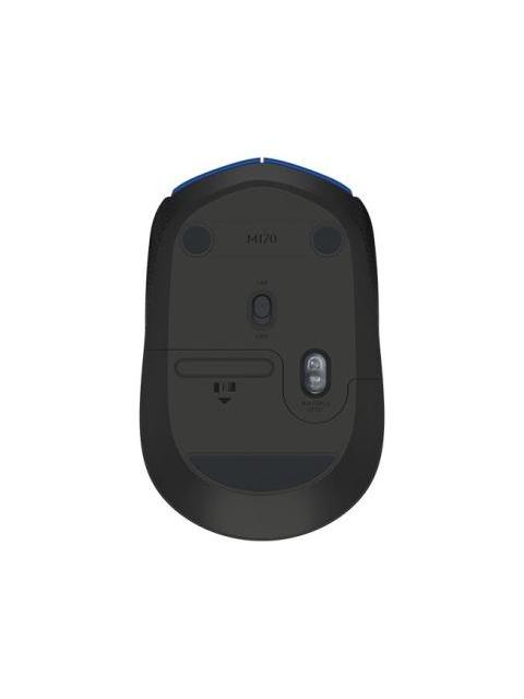 MOUSE ERGONOMICO LOGITECH OPTICO M170 INALAMBRICO USB 1000DPI NEGRO-AZUL