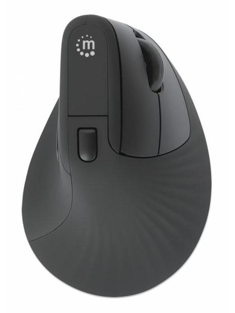 MOUSE ERGONOMICO MANHATTAN 190336 INALAMBRICO OPTICO 1.600DPI RF INALAMBRICO NEGRO