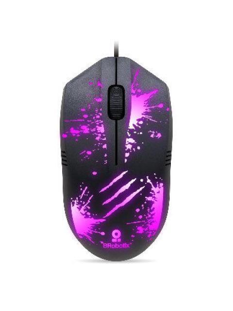 MOUSE GAMER BROBOTIX OPTICO XPLOSION RGB ALAMBRICO USB 1500DPI NEGRO