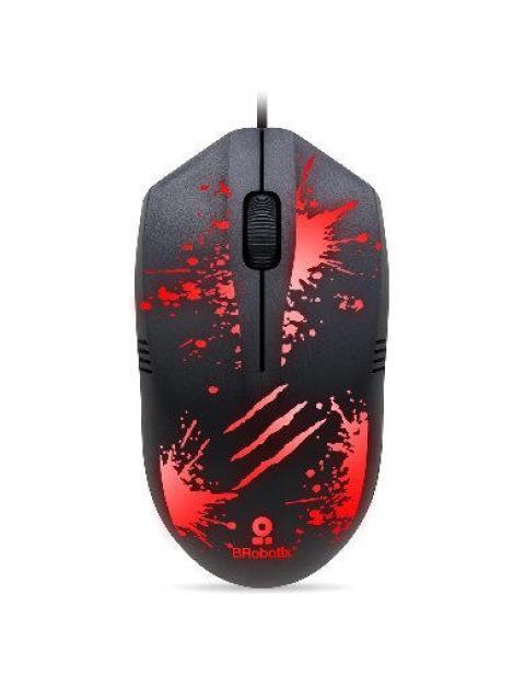 MOUSE GAMER BROBOTIX OPTICO XPLOSION RGB ALAMBRICO USB 1500DPI NEGRO