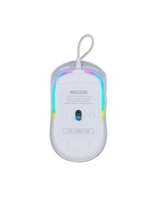 MOUSE GAMER GAME FACTOR OPTICO MOG530 ALAMBRICO USB 12.000DPI BLANCO