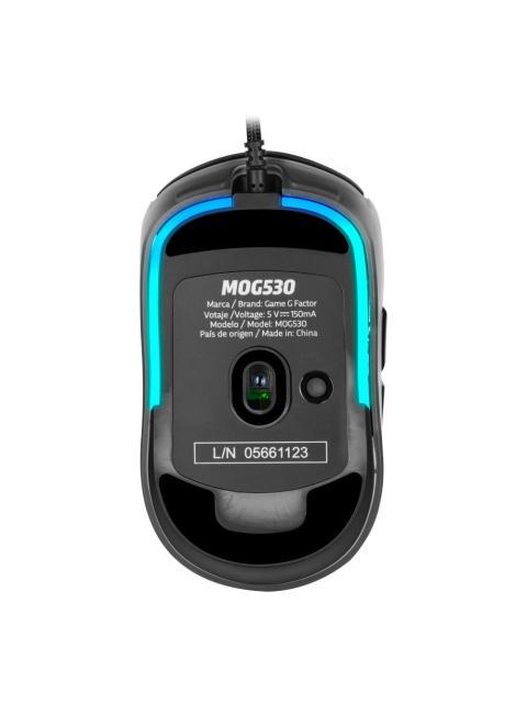 MOUSE GAMER GAME FACTOR OPTICO MOG530 ALAMBRICO USB 12.000DPI NEGRO