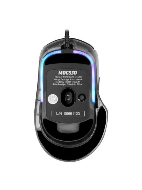 MOUSE GAMER GAME FACTOR OPTICO MOG530 ALAMBRICO USB 12.000DPI NEGRO