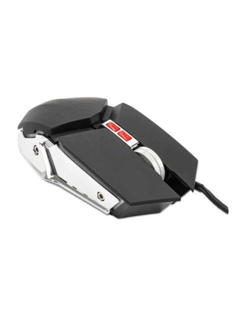 MOUSE GAMER MANHATTAN OPTICO ALAMBRICO USB 3200DPI NEGRO-PLATA