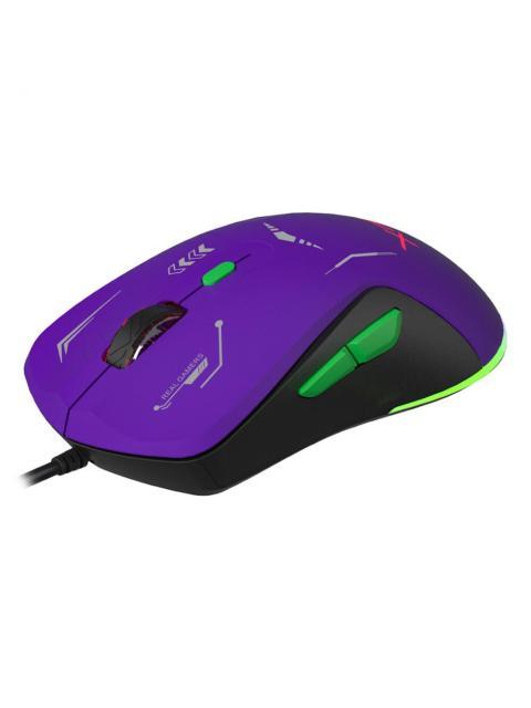MOUSE GAMER XZEAL OPTICO XZ-401 INALAMBRICO USB-A 7200DPI MORADO