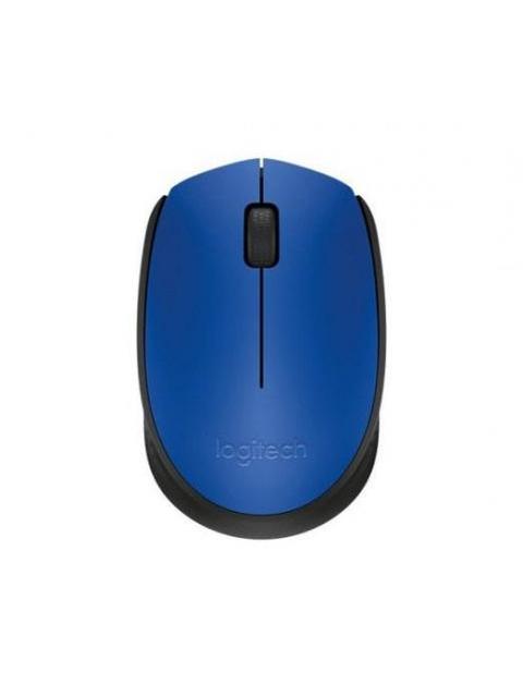 MOUSE ERGONOMICO LOGITECH OPTICO M170 INALAMBRICO USB 1000DPI NEGRO-AZUL
