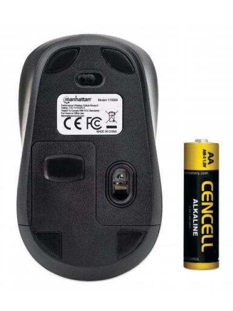 MOUSE MANHATTAN OPTICO PERFORMANCE RF INALAMBRICO 1600DPI NEGRO