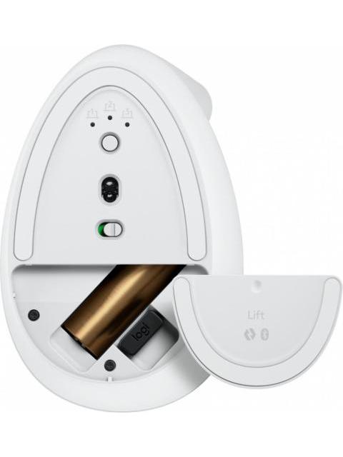 MOUSE VERTICAL ERGONOMICO LOGITECH OPTICO LIFT INALAMBRICO USB-A 1000DPI BLANCO
