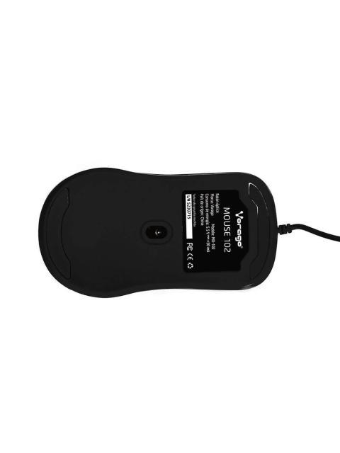 MOUSE ERGONOMICO VORAGO OPTICO MO-102 ALAMBRICO USB 1600DPI NEGRO