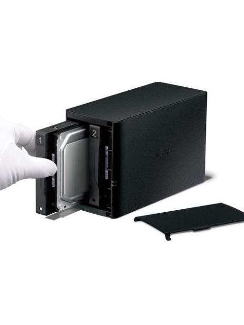 NAS BUFFALO LINKSTATION 220D SOHO 2 BAHIAS 12TB MARVELL ARMADA 370 0.80GHZ USB NEGRO LS220D1202B