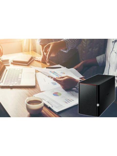 NAS BUFFALO LINKSTATION 220D SOHO 2 BAHIAS 12TB MARVELL ARMADA 370 0.80GHZ USB NEGRO LS220D1202B