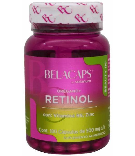 OREGANO RETINOL VITAMINA B6 ZINC 180 CAP SOLANUM BELACAPS