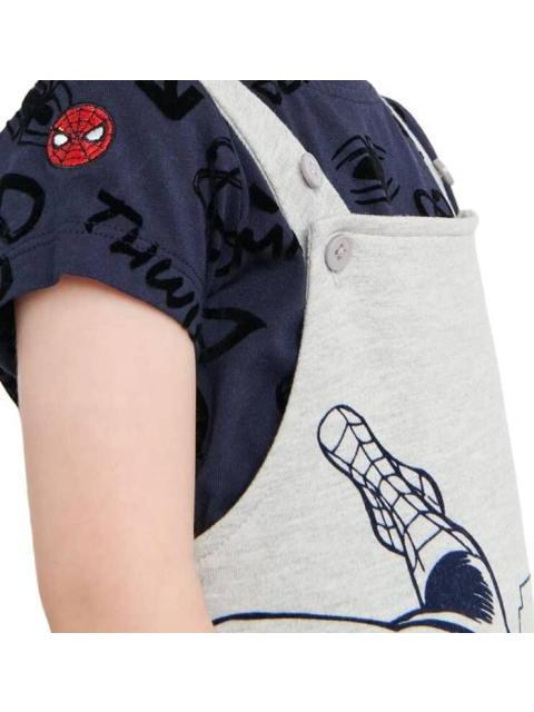 OVEROL ESTAMPADO APLICACIONES GRIS MARVEL