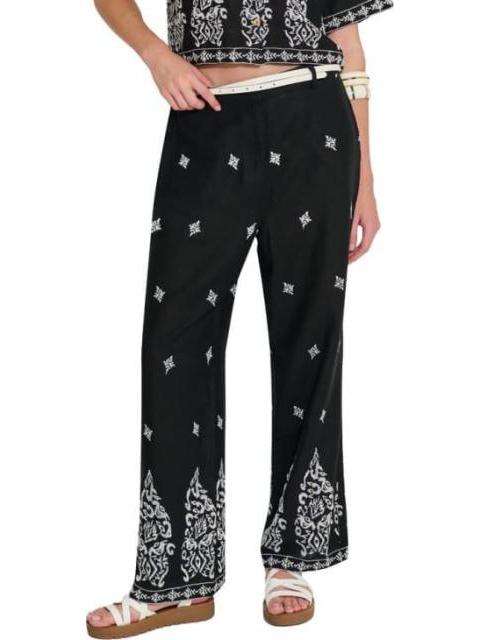 PANTALON BORDADO NEGRO HOLLY LAND