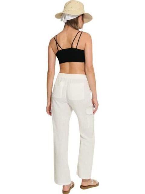 PANTALON CARGO DE LINO BLANCO HOLLY LAND