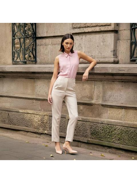 PANTALON CINTURA ALTA BEIGE HOLLY LAND