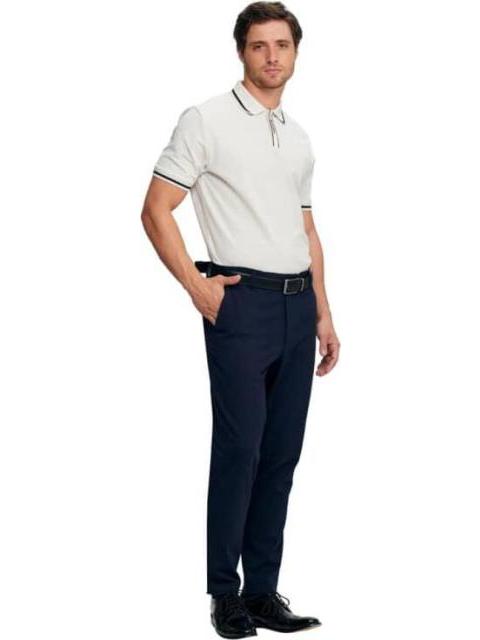 PANTALON CINTURA REGULAR CORTE SKINNY AZUL MARINO D.E.E.P SELECTION