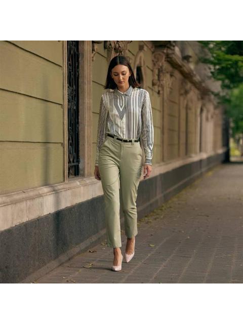 PANTALON CON CINTURON AZUL MENTA HOLLY LAND