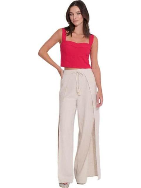 PANTALON DE LINO BEIGE HOLLY LAND