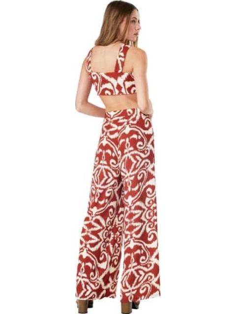 PANTALON ESTAMPADO ROJO LADRILLO HOLLY LAND