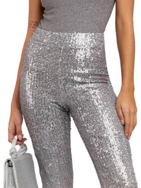 PANTALON LENTEJUELAS LENTEJUELA PLATA HOLLY LAND PREMIUM