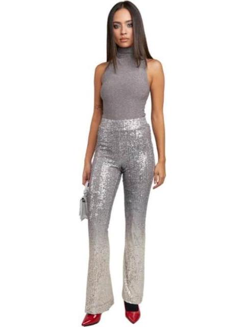 PANTALON LENTEJUELAS LENTEJUELA PLATA HOLLY LAND PREMIUM