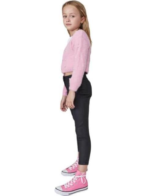 PANTALON EFECTO PIEL NEGRO HOLLY LAND KIDS
