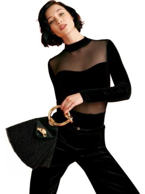 BODY CON TRANSPARENCIA NEGRO HOLLY LAND