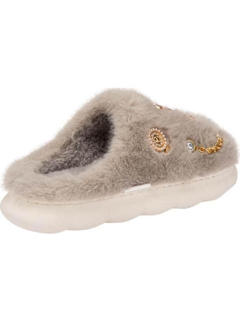 PANTUFLA DE PELUCHE GRIS SHOSH CONFORT