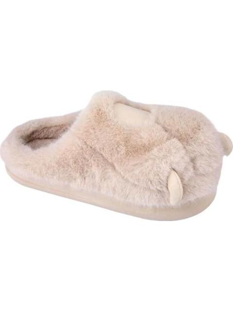 PANTUFLA GARRA PELUCHE BEIGE LOVE TO LOUNGE