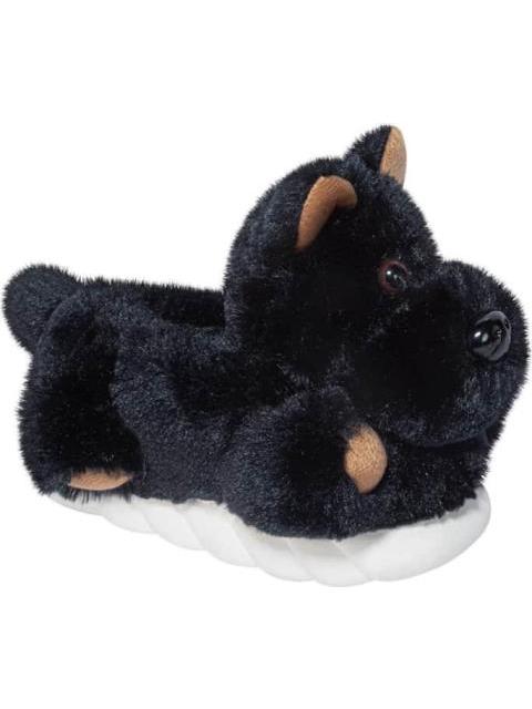 PANTUFLA PELUCHE PERRO NEGRO SCHATZ KIDS