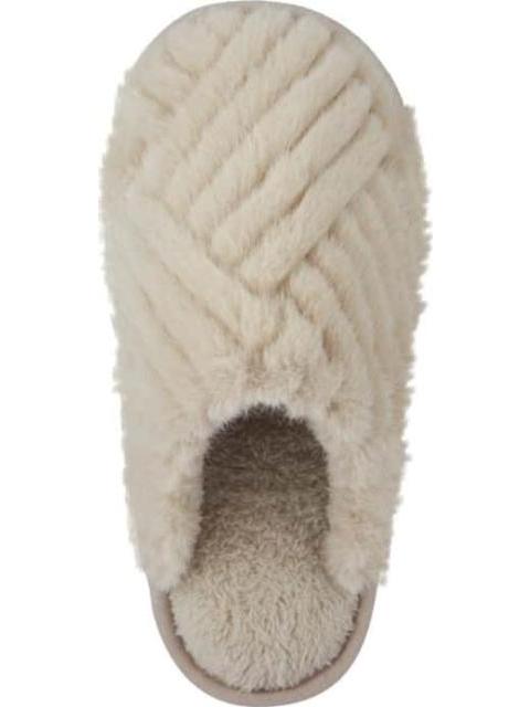 PANTUFLA ZUECO PELUCHE BEIGE LOVE TO LOUNGE