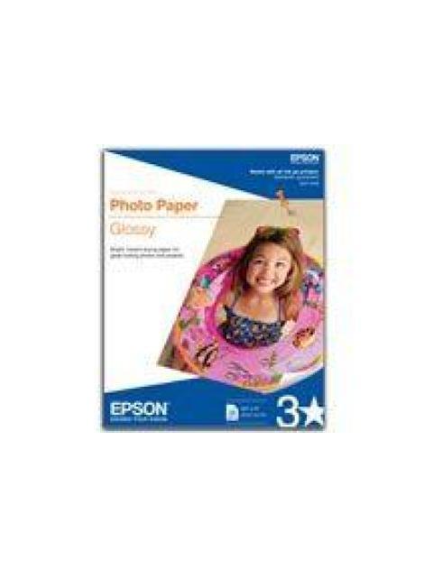 EPSON PAPEL FOTOGRAFICO BRILLANTE 255G-M² TAMANO CARTA 20 HOJAS