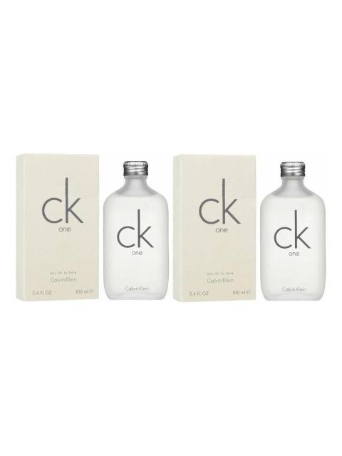 PAQUETE 2X1 CK ONE UNISEX CALVIN KLEIN 100 ML EDT SPRAY
