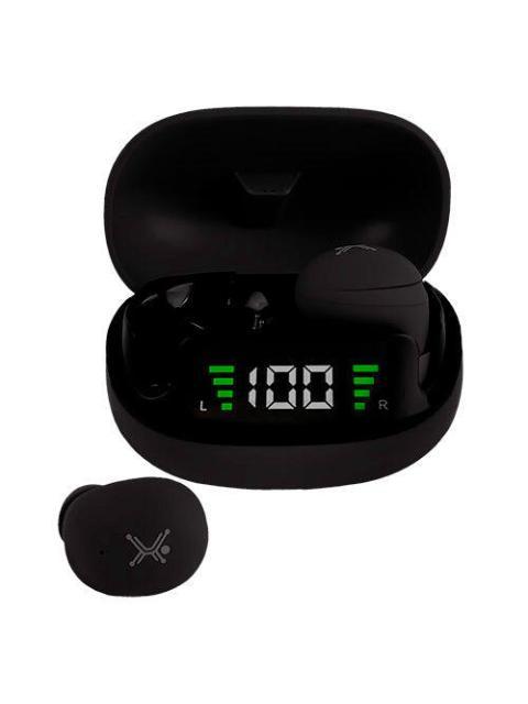 PERFECT CHOICE AUDIFONOS INTRAURICULARES CON MICROFONO TWS MINI TINY BEATS INALAMBRICO BLUETOOTH USB-C NEGRO