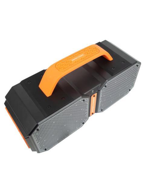 PERFECT CHOICE BOCINA PORTATIL GOLIAT BLUETOOTH INALAMBRICO 50W RMS NEGRO-NARANJA - RESISTENTE AL AGUA