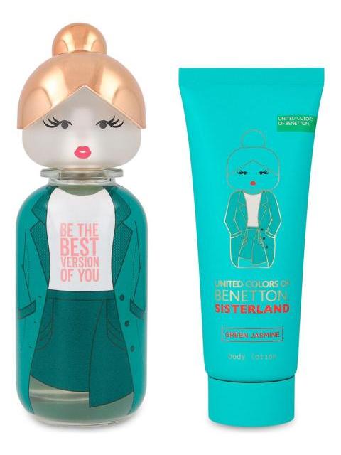 PERFUME MUJER BENETTON SISTERLAND GREEN JASMINE EDT 80ML SET