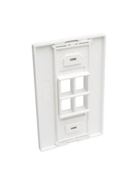 TRIPP LITE PLACA DE PARED UNIVERSAL 4 PUERTOS BLANCO