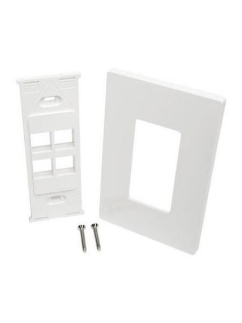TRIPP LITE PLACA DE PARED UNIVERSAL 4 PUERTOS BLANCO
