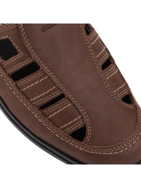 SANDALIA CASUAL AJUSTE CON VELCRO CAFE NEBEL WALK