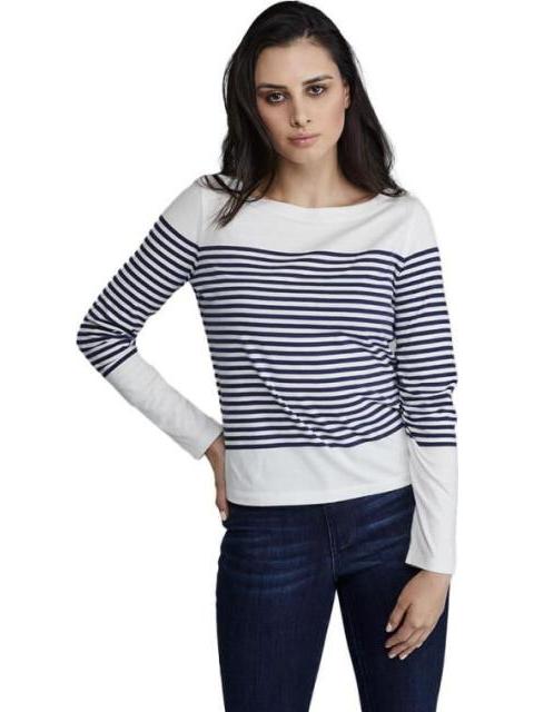 PLAYERA DE RAYAS CUELLO REDONDO BLANCO HOLLY LAND